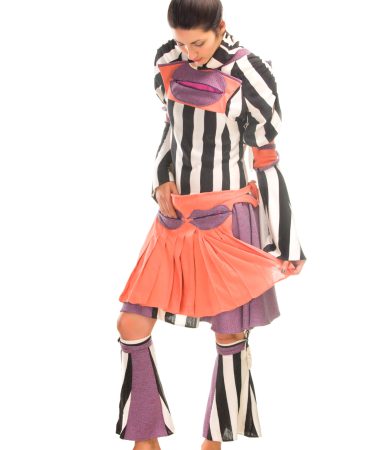"La revancha del Tango" Outfits Kollektion Kleid mit dekorativer Verzierung, Armstulpen, , Stulpen, Schürze Design von Galina Sodolovskaya